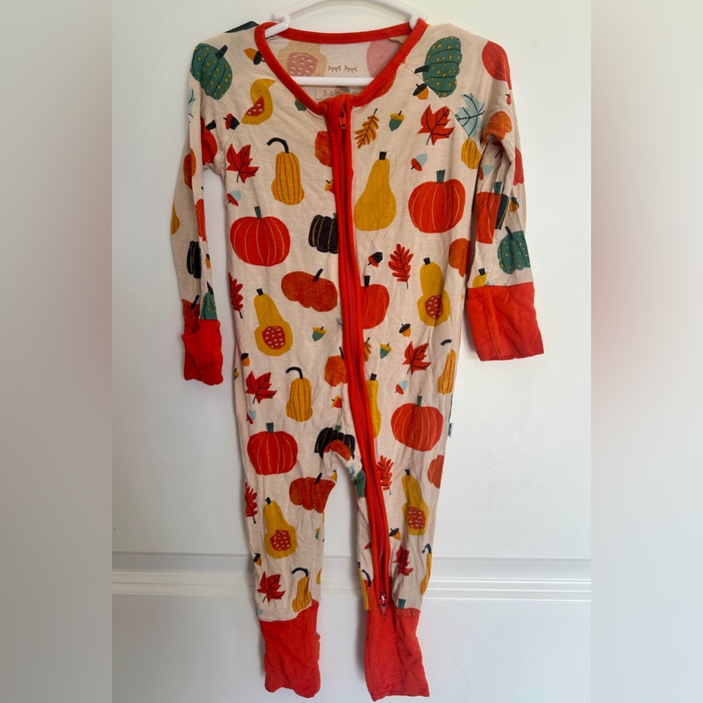 Little Sleepies Autumn Fruits Kids One Piece Footie